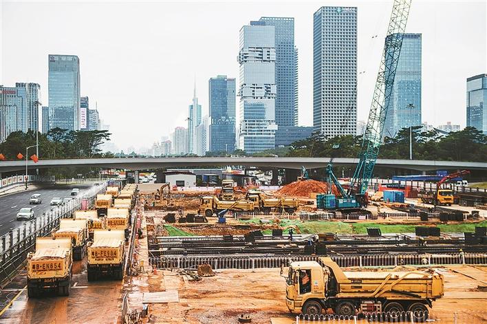 地铁2、10、11、14号线的换乘节点 岗厦北站主体结构施工啦_深圳新闻网