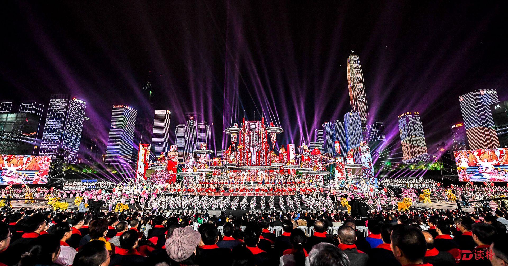 天地为幕光影作画美呆了!春晚深圳分会场完整