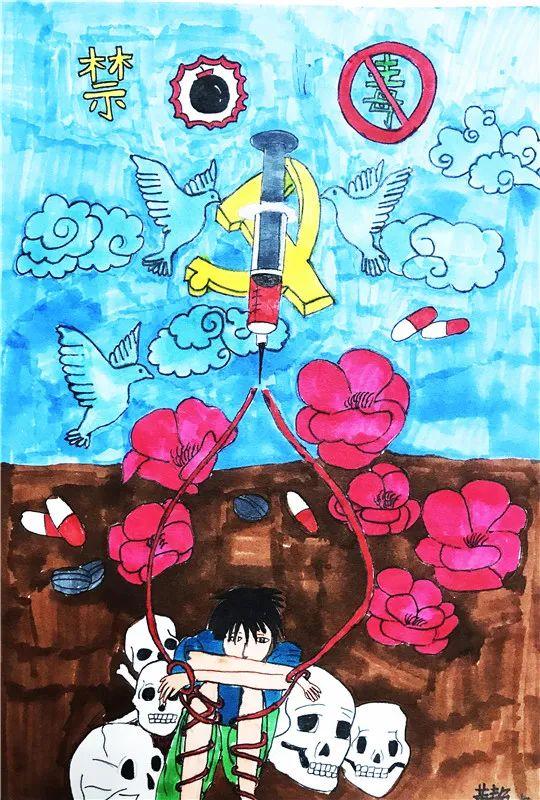 投票禁毒创意大赛小学组来咯