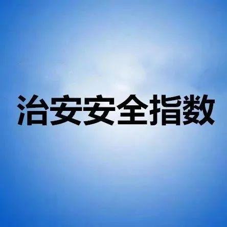 深圳警方发布2021年第46期全市各街道治安安全指数