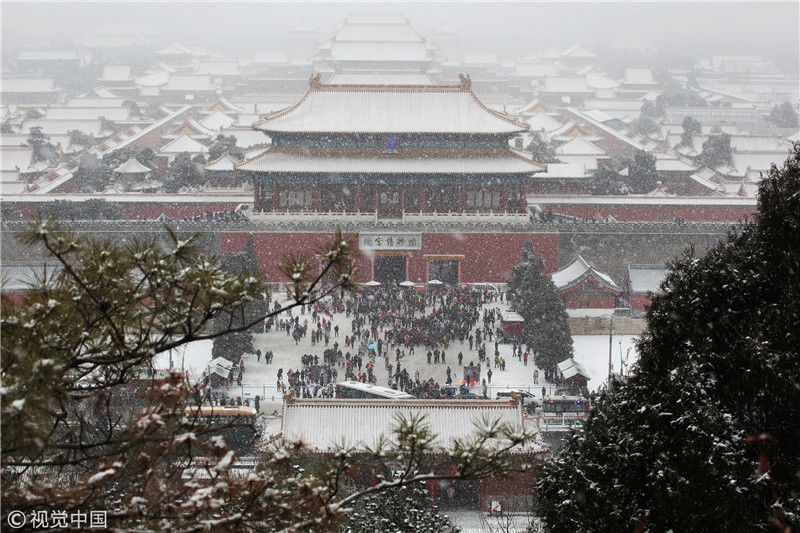 北京喜迎春雪 故宫里赏唯美雪景