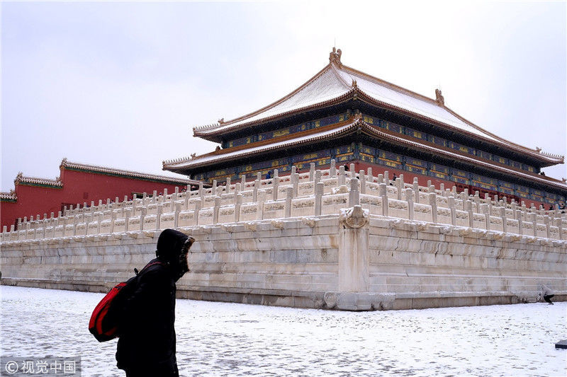 北京喜迎春雪 故宫里赏唯美雪景