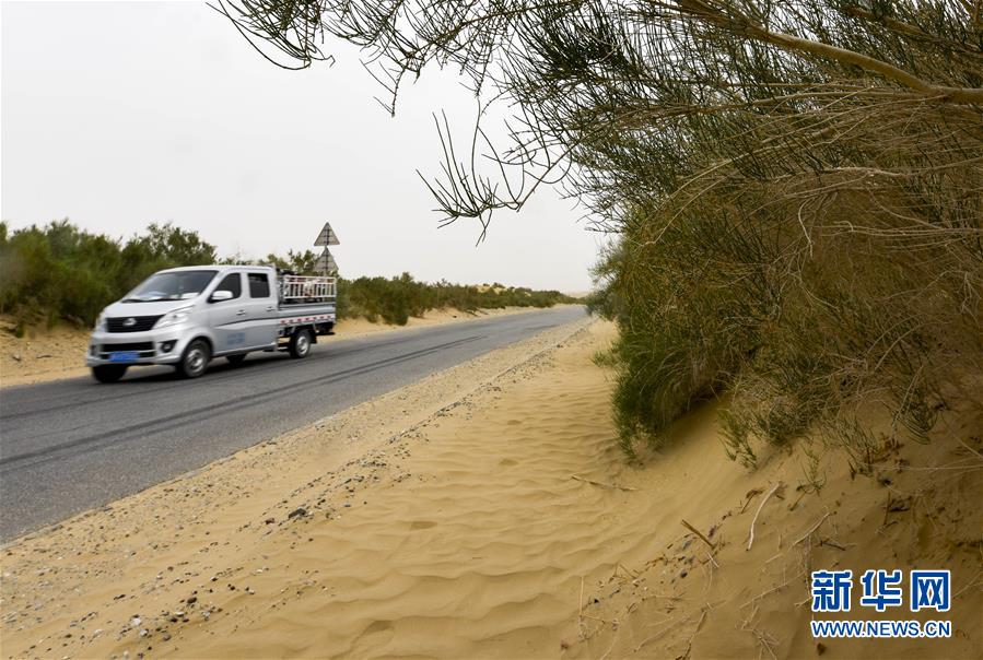 (壮阔东方潮奋进新时代——庆祝改革开放40年)(3)公路在“死亡之海”里延伸