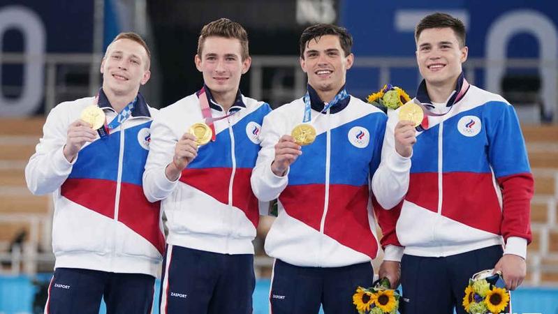 体操：俄罗斯运动员获男子团体冠军