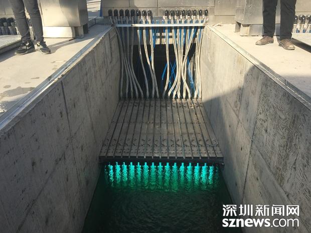 观澜河口调蓄池提标改造顺利通水133天建成水清岸绿最后一道屏障