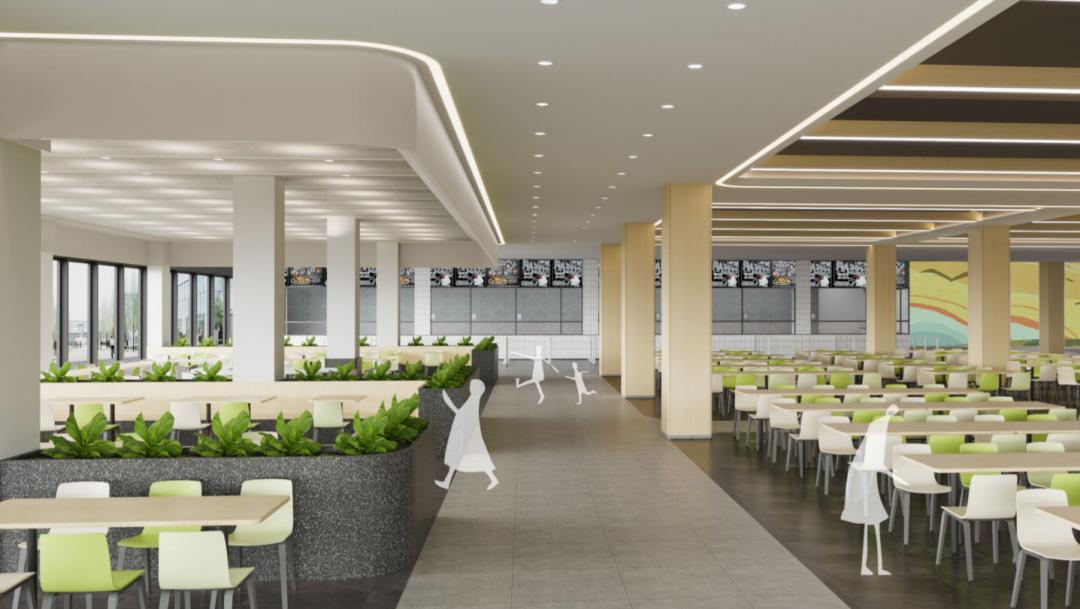 天花局部收边吊顶,搭配灰色乳胶漆,保证空间的舒适性.