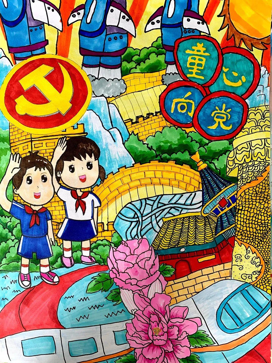 童心向党》黄雨萱马峦小学《我心中的中国梦》李秋霞马峦小学《庆100
