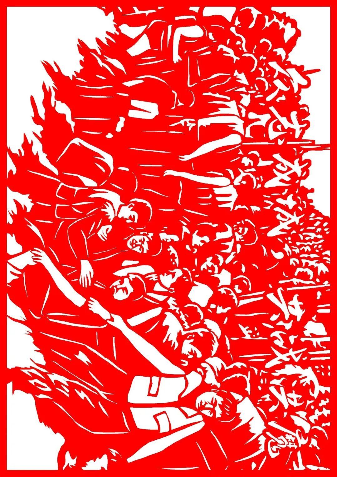 欣赏部分剪纸作品呈现独一无二的红色学习新体验!