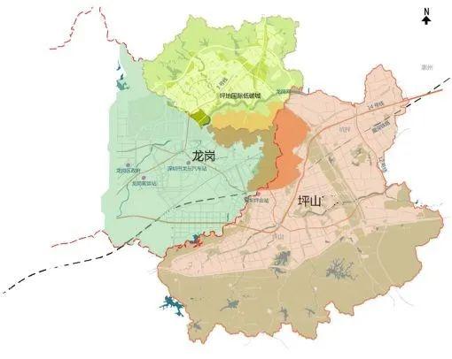 坪山客运站北部毗邻深圳坪地国际低碳城公园规划面积约1767
