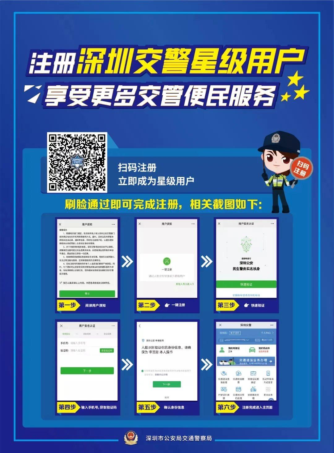 怎么注册深圳交警星级用户