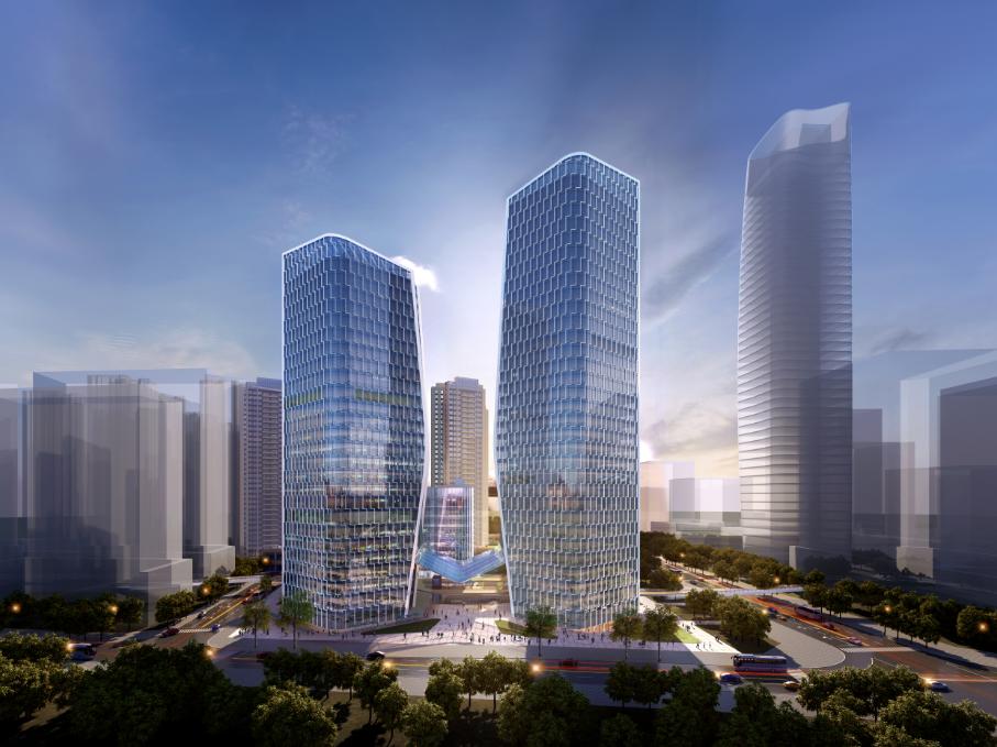 观摩样板工地是光明区的地标性建筑由建发集团开发建设光明凤凰广场